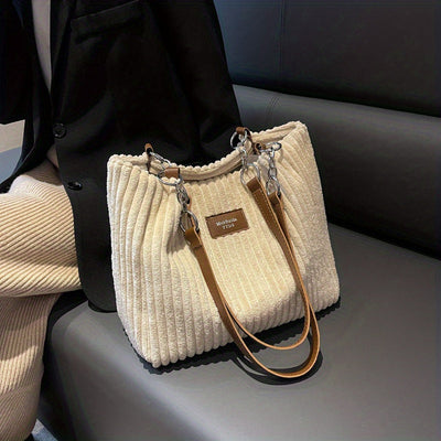 LALUNA® | Plush Cord Shoulder Bag