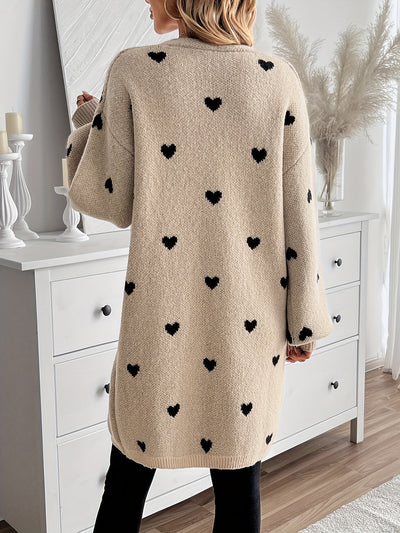 LALUNA® | Heart-Embellished Cardigan