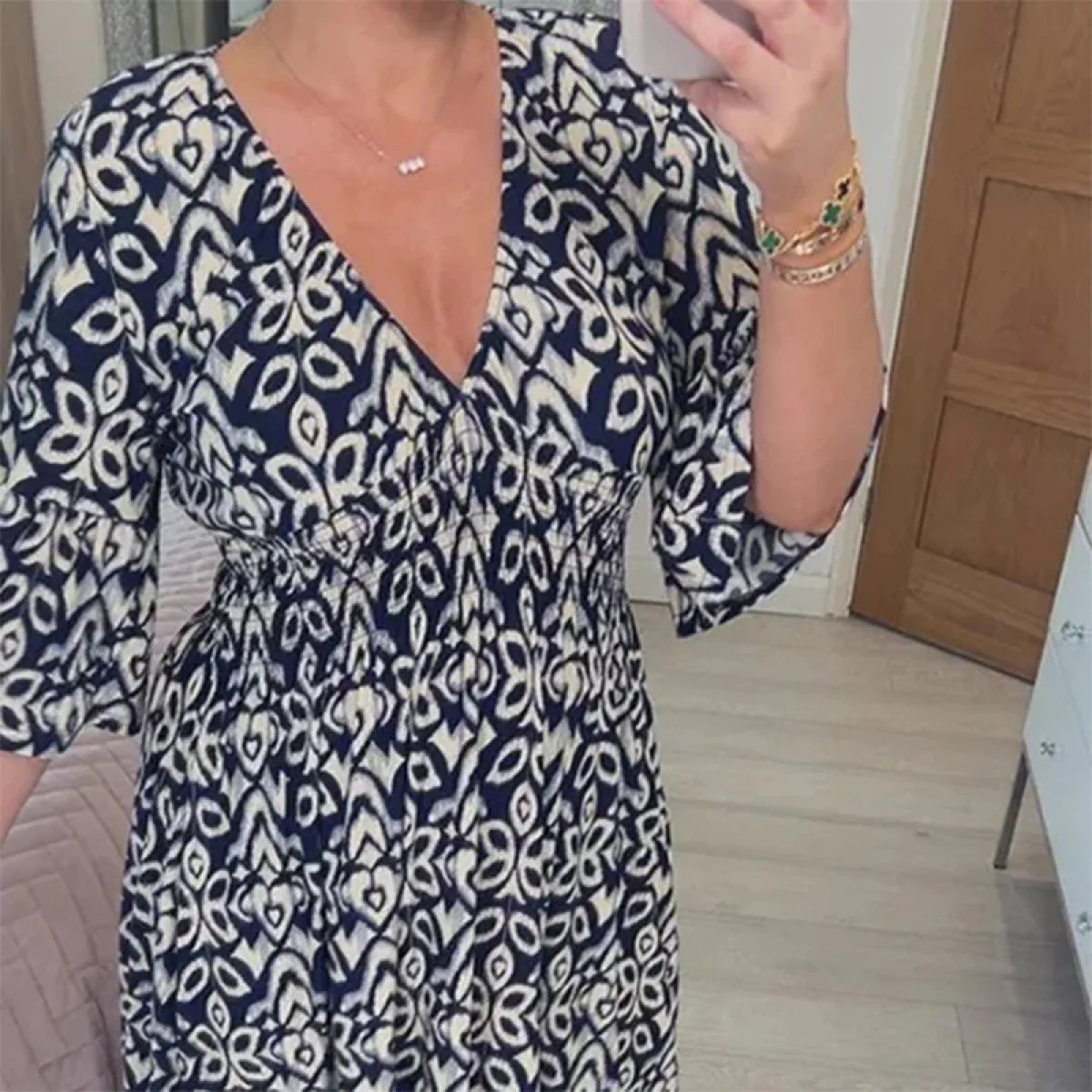 Laluna® | V-Neck Floral Dress