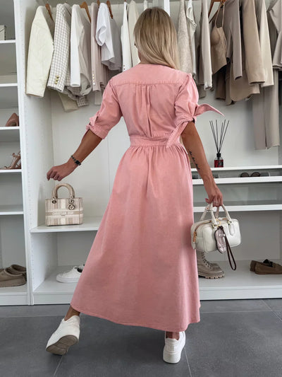 LALUNA® | GLOWING DENIM DRESS
