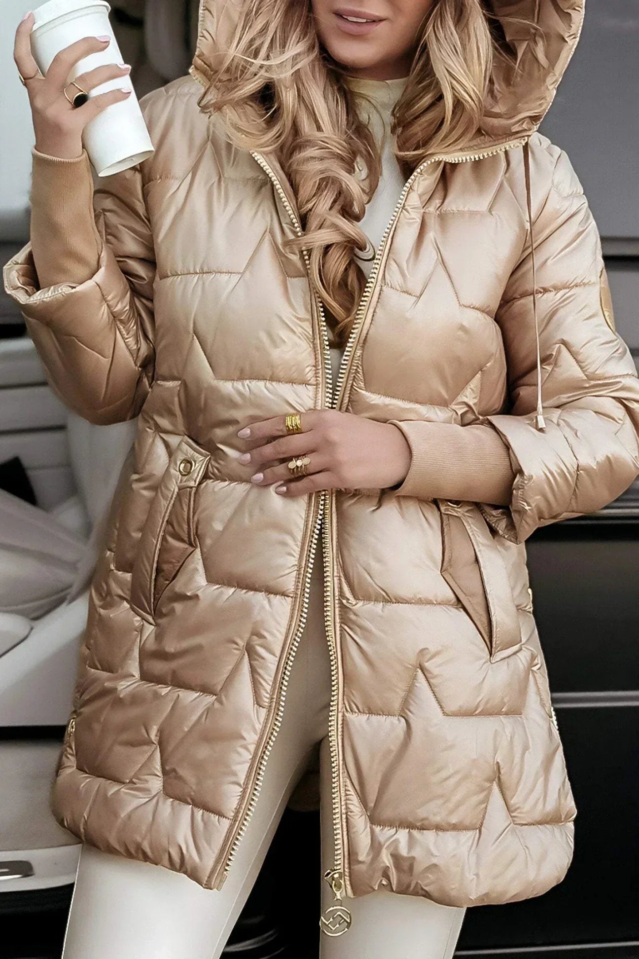 Laluna® | Stylish winter coat with hood and padding