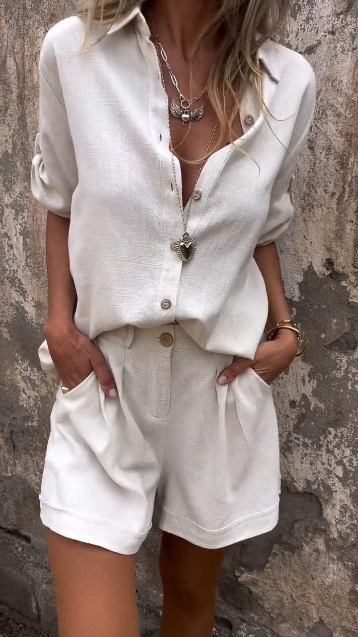 Laluna® | 2-Piece Linen & Cotton Spring/Summer Ensemble