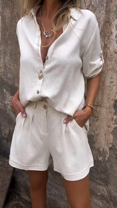 Laluna® | 2-Piece Linen & Cotton Spring/Summer Ensemble