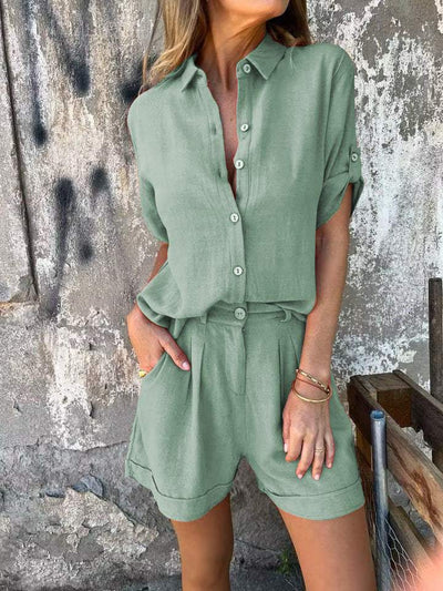 Laluna® | 2-Piece Linen & Cotton Spring/Summer Ensemble