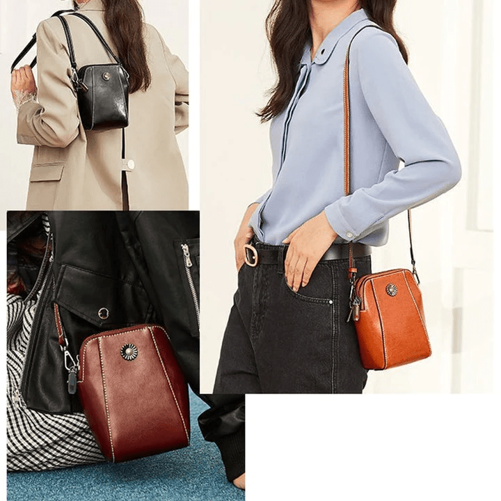 Vintage-Inspired Leather Crossbody Bag™ | Chic Shoulder Purse