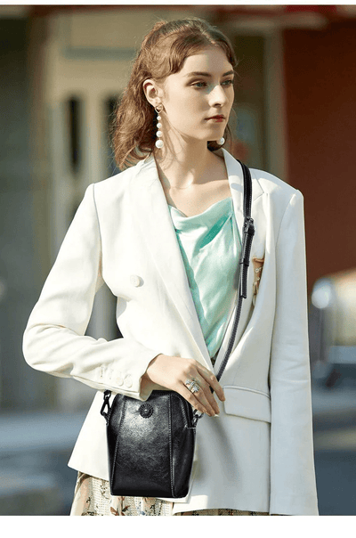 Vintage-Inspired Leather Crossbody Bag™ | Chic Shoulder Purse