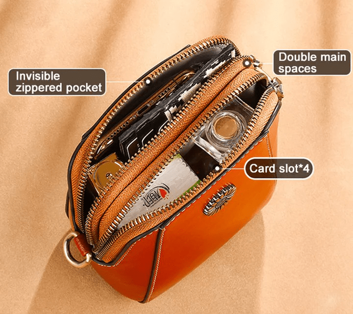 Vintage-Inspired Leather Crossbody Bag™ | Chic Shoulder Purse