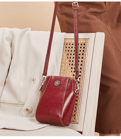 Vintage-Inspired Leather Crossbody Bag™ | Chic Shoulder Purse