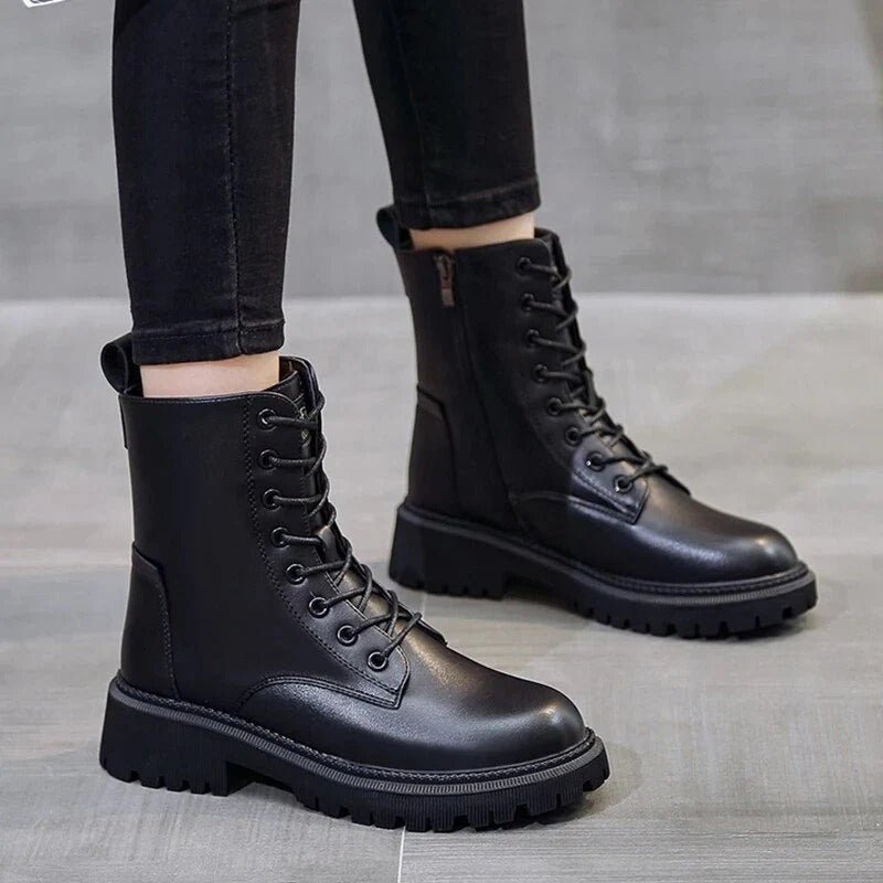 LALUNA® | BLACK WINTER LOADER BOOTS