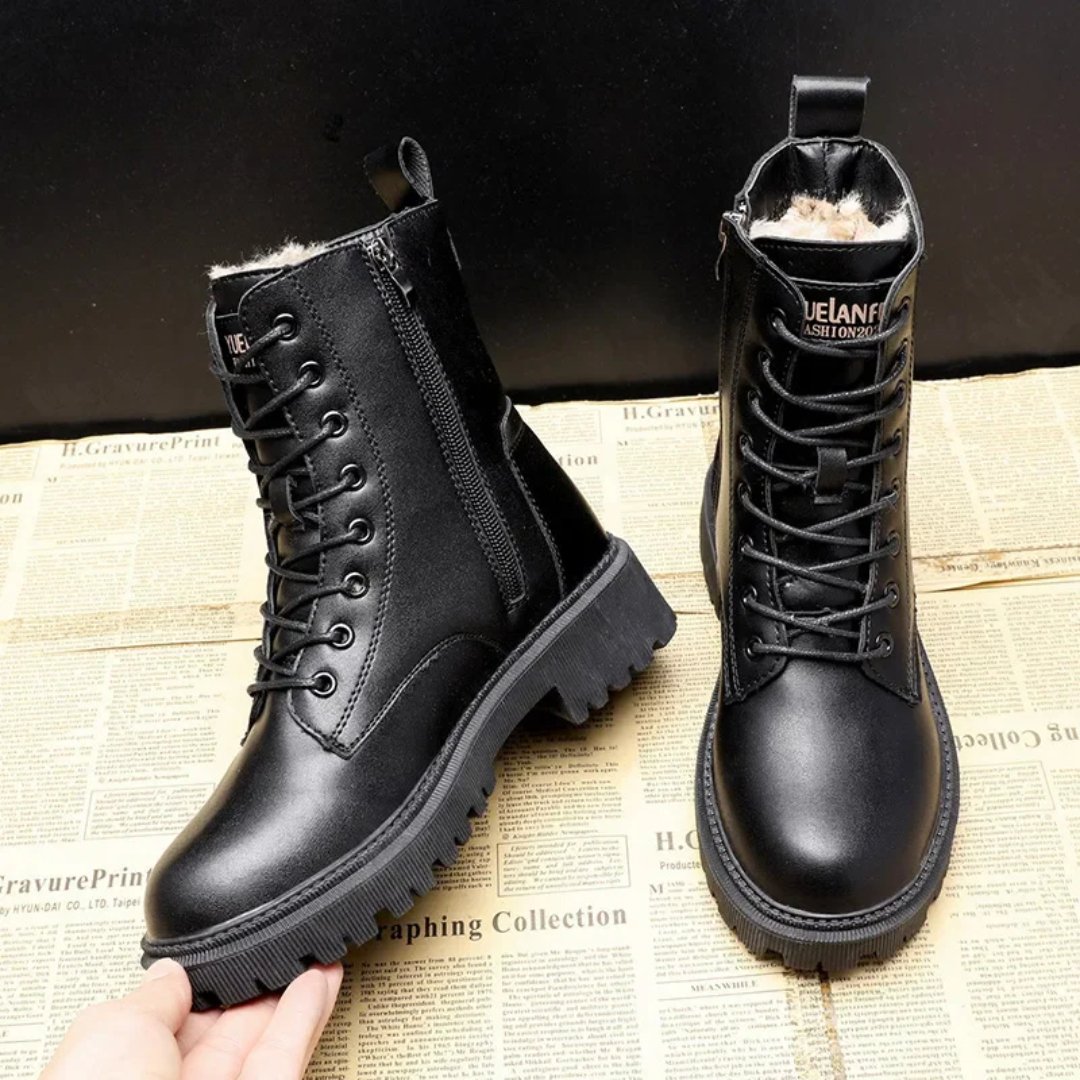 LALUNA® | BLACK WINTER LOADER BOOTS