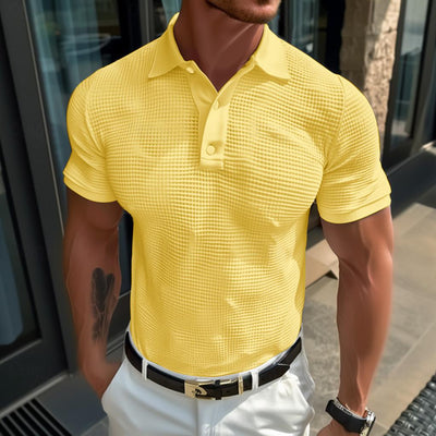 Laluna® Ribbed Polo Tee