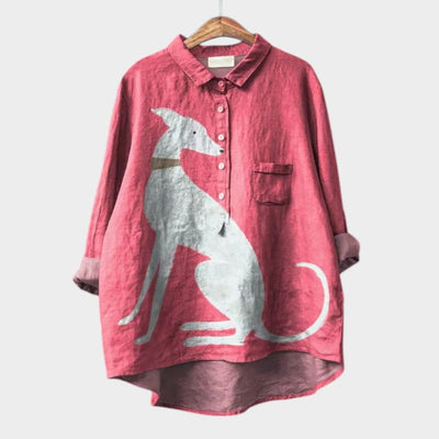 Laluna® | Unique Women's Blouse Featuring Dog Print