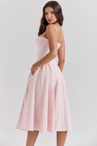 Laluna® Twill Corset Midi Dress