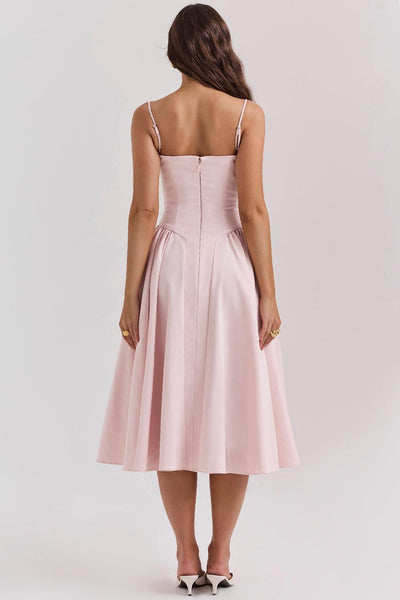 Laluna® Twill Corset Midi Dress