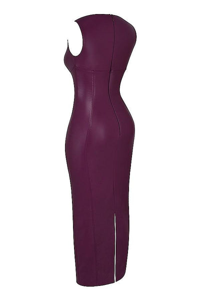 Laluna® | Elegant Leather Maxi Dress