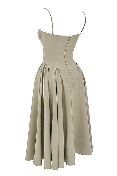 Laluna® Twill Corset Midi Dress