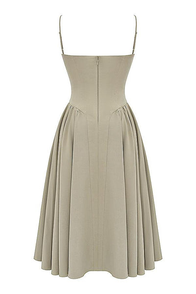 Laluna® Twill Corset Midi Dress