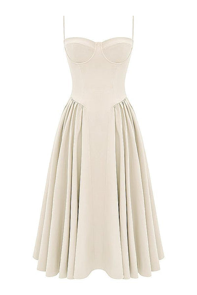 Laluna® Twill Corset Midi Dress