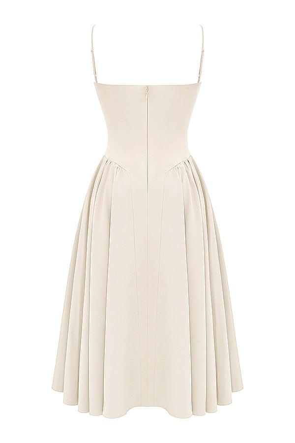 Laluna® Twill Corset Midi Dress