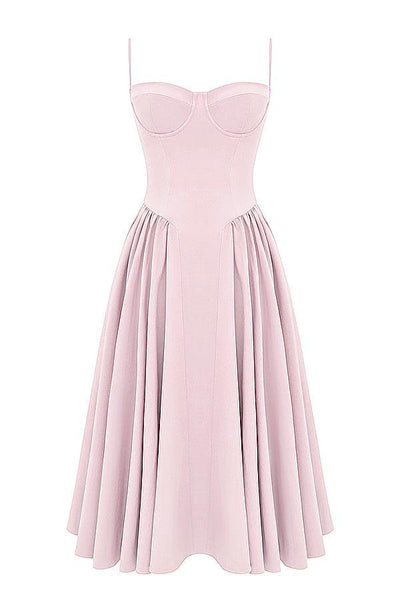 Laluna® Twill Corset Midi Dress