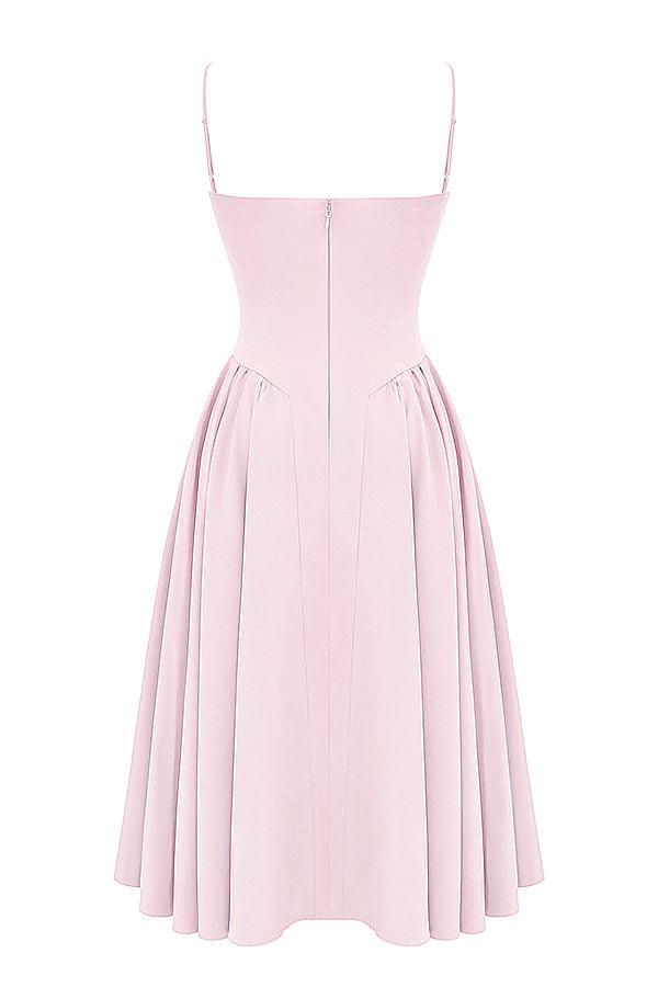 Laluna® Twill Corset Midi Dress