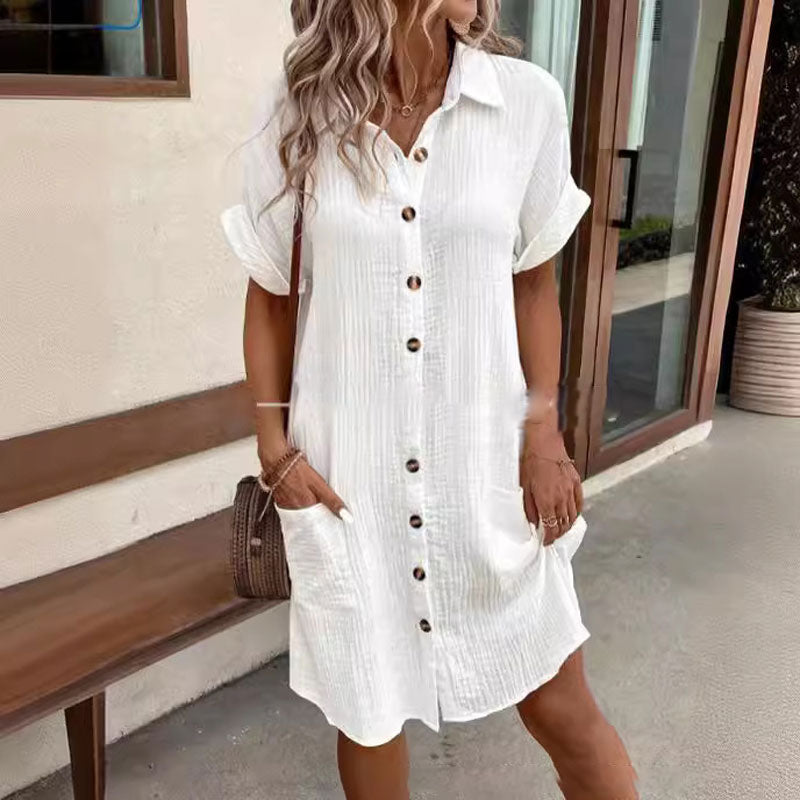 Laluna® | Chic women's dress with button details