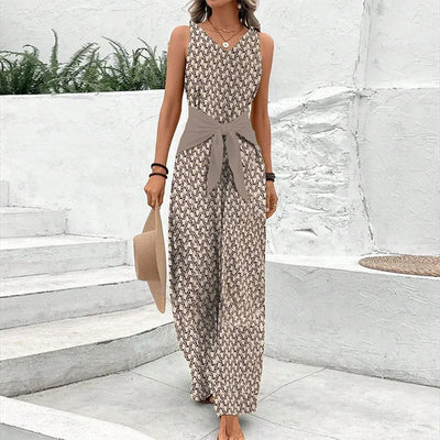 Laluna® | Sleeveless Round Neck Jumpsuit