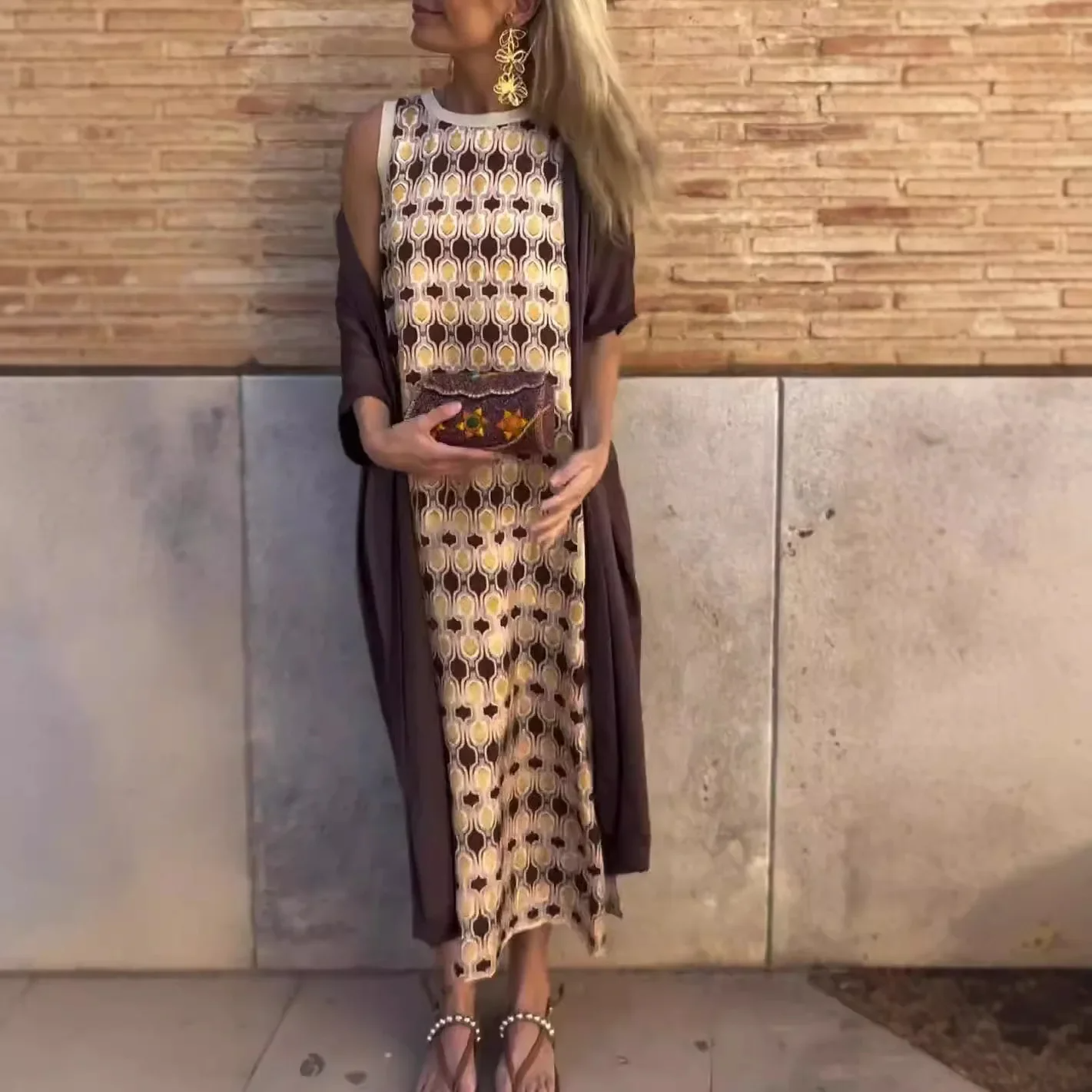 Laluna® | Chic Dress with Matching Cardigan